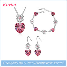 High quality heart jewelry accessory wedding jewelry set for women